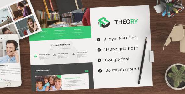 Theory – Education PSD Template